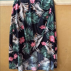 SHEIN Black Tropical Print Skirt